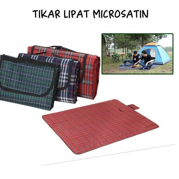 Tikar Lipat Microsatin - Tikar Piknik Lipat Waterproof