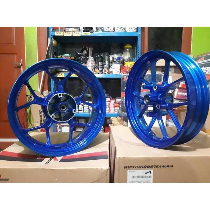 Ready Velg R25 / MT25 blue candy lebar for triple disk