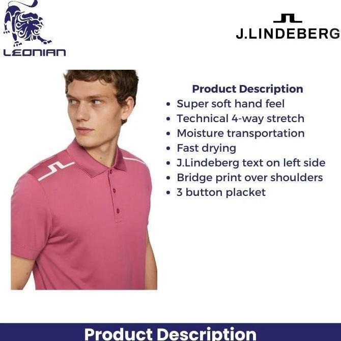 Baju Golf Pria J.Lindeberg Lionel Polo Shirt