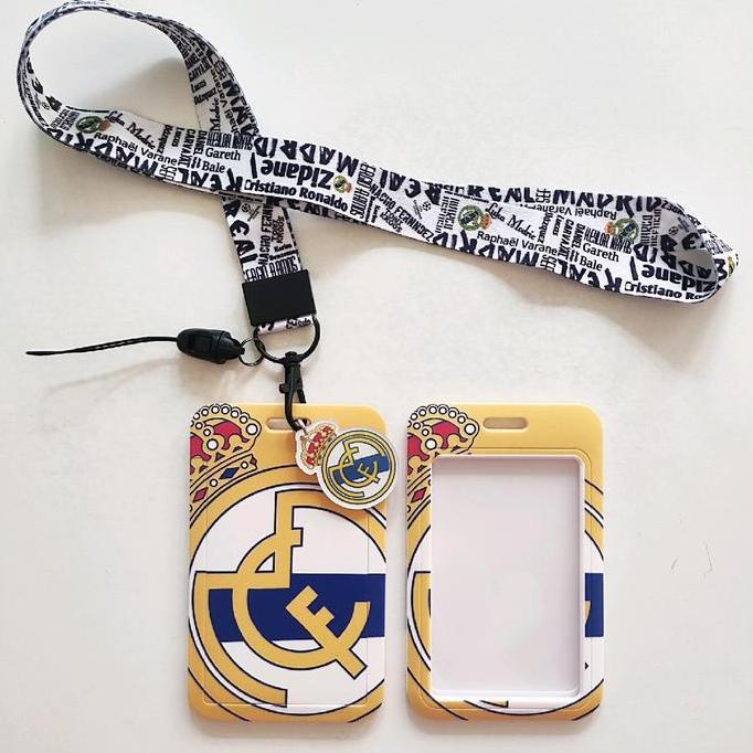 ID Card Holder Name Tag Lanyard / Kalung Wadah Kartu Identitas Liga Klub Sepak Bola Football Club  M