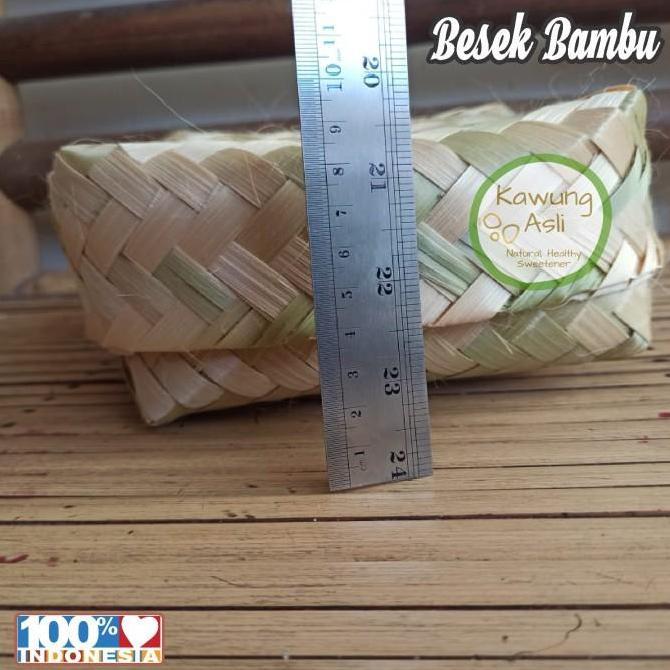 Besek Bambu Pipiti Kotak Anyam 18x18 Sepasang