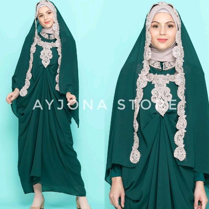 Sale Dress / Kaftan SYAKILA Premium Trendy Syar'i Muslim Wanita Gamis / Dress Lebaran Pesta Payet Bo