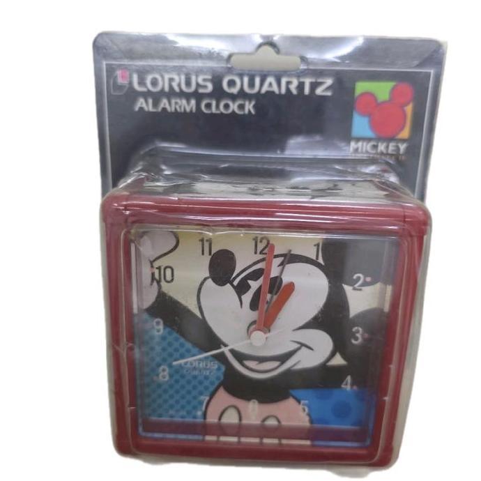 Lorus Jam Meja Clock Beker Weker LXZ113RNL LXZ113 RNL MICKEY MOUSE Alarm Bunyi