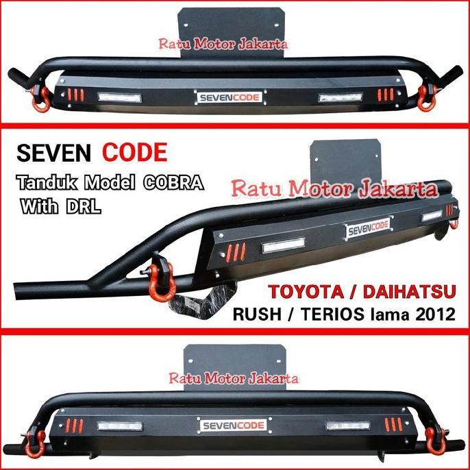 Sevencode Tanduk Model Cobra Rush Terios Lama 2012 - Kobra Front Bumper Guard