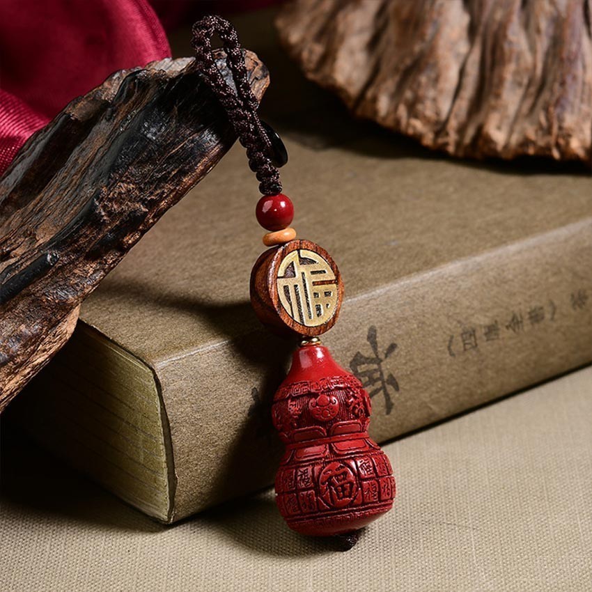 Gantungan Kunci Bahan Zhusha Feng Shui Keberuntungan Pria Wanita