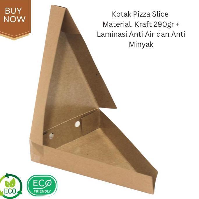 Dus Pizza Slice Segitiga, Kotak Kemasan Jajanan Crepes Laminasi