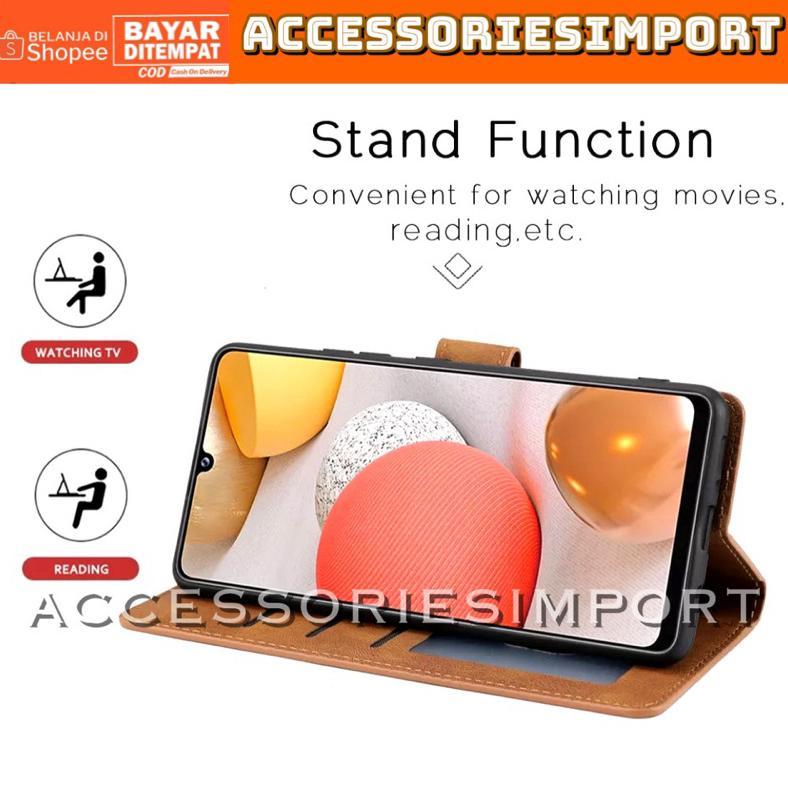 cuci gudang leather case wallet oppo f1s f1plus f3 f3plus f5 f7 f9 f9pro f11 f11pro f15 a91 / flipco