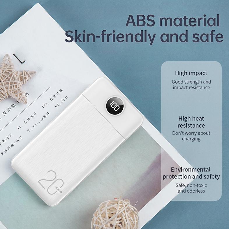 Best Deals (Hot)Kivee Powerbank 20000Mah Fast Charging Kv-Pt126 Black Max Real Capacity Tipis Portab