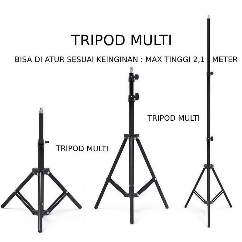 new tripod panjang 2.1 meter tripod handphone hp u holder kaki stabilizer 1m 1.6m dan 2.1meter / uni