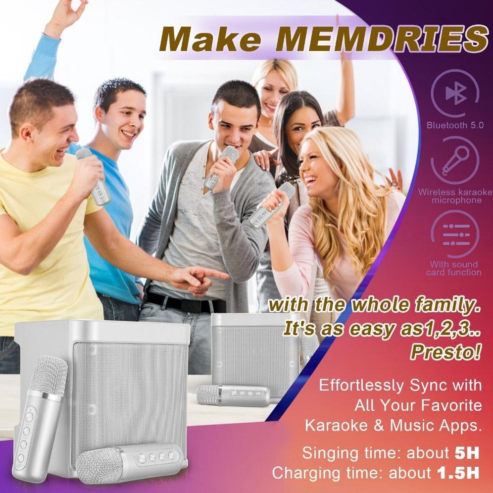 Big Sale Speaker Bluetooth  Karaoke 2Mic 1 Set Karaoke Speaker  Sound Bluetooth Super Bass Aktif Hom