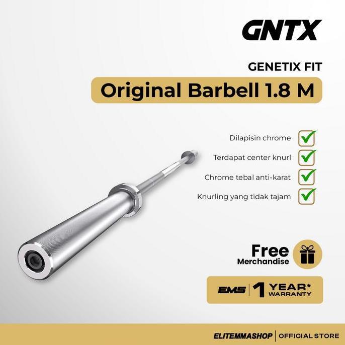 GENETIX FIT Barbell 1.8m, Barbell, Stik Barbell, Barbell Fitness,