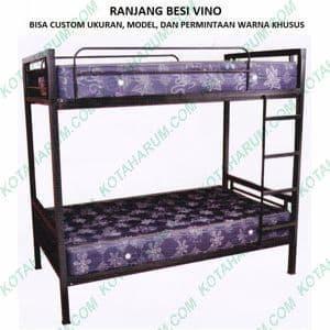 ranjang tingkat bed besi susun asrama mess 1 2 orang no 3/3 medium 120