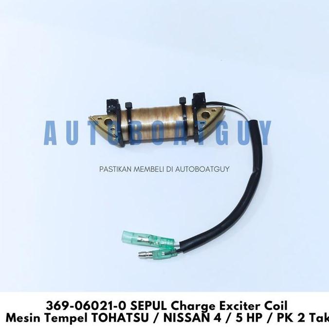 369-06021-0 SEPUL Charge Exciter Coil Mesin Tempel TOHATSU / NISSAN 4 / 5 HP / PK 2 Tak murah