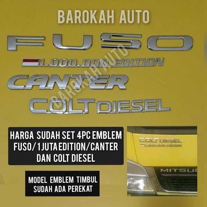 logo mobil emblem set fuso 1 juta edition canter colt diesel harga 4pc