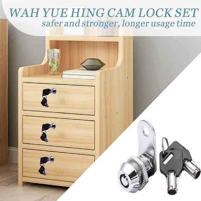 FOWERLEB 1Set Kunci Cabinet Kunci Loker Camlock Kunci Lemari Kunci Lemari Kayu Anti Maling