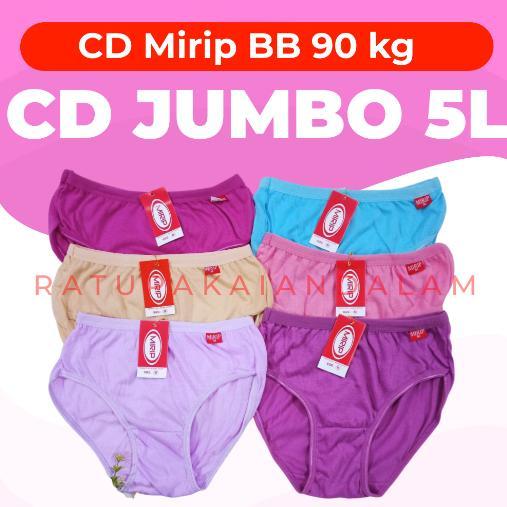 BEST SELLER 3 Pcs Celana Dalam CD Wanita Polos Halus Size M-L-XL-3L-4L-5L Undies Cewek Dewasa Remaja