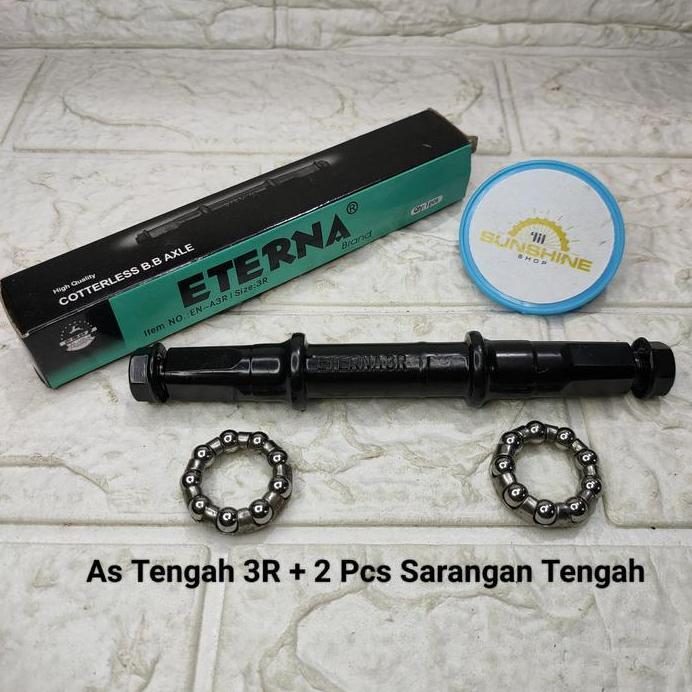 As Tengah BB Kotak Axle Mur Samping ETERNA 3R Crank Gear Piringan Sepeda MTB Federal Lipat Seli CTB
