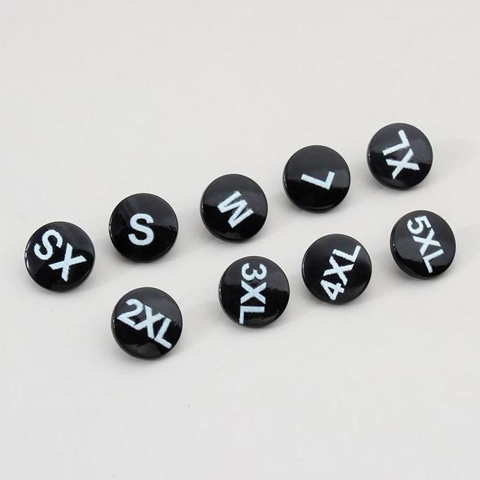 AWAYESH 100pcs Label Ukuran Baju Label Pakaian Plastik Dapat Dilepas Label Size Baju Angka Label Siz