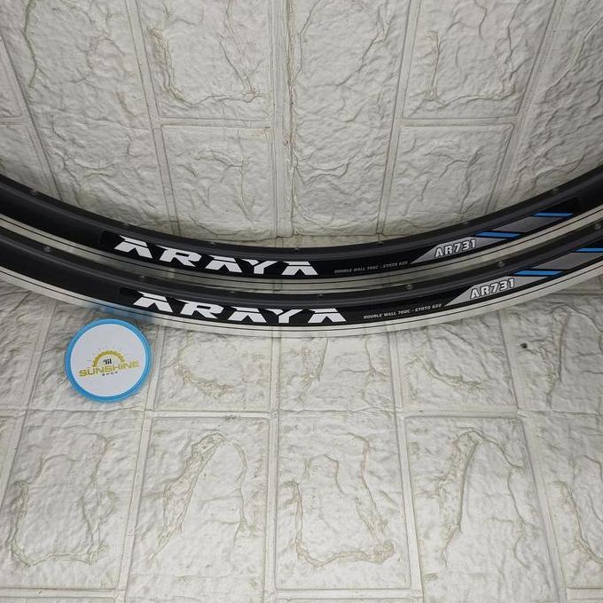 Velg Rims 700c 32H ARAYA AR731 Double Wall Tinggi 3cm Presta Sepeda Fixie Roadbike Rim 700 Jumlah Se