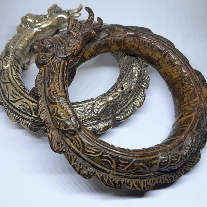 Gelang naga bahan kuningan super halus