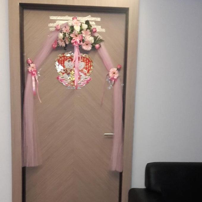 Bunga hias kamar pengantin, bunga palsu, dekorasi kamar pengantin CS