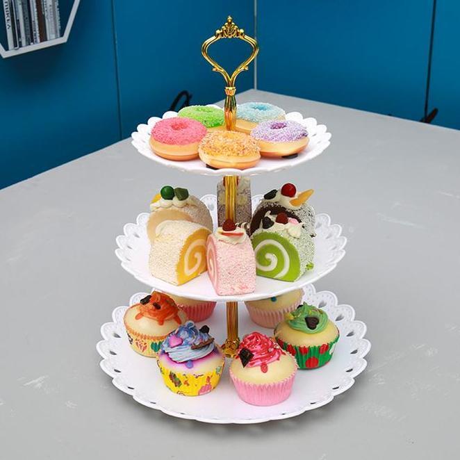 Perlengkapan Idul Fitrirak Tingkat Sebaguna Makan Kue Buah Cake Plate Stand Display Rak Display Maka