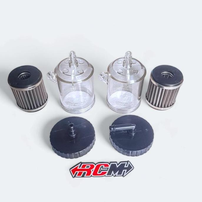 Filter Bensin Seumur Hidup Saringan Stainless Pompa Pump Fuel Universal Motor Mobil Roda 2 4 Tabung 