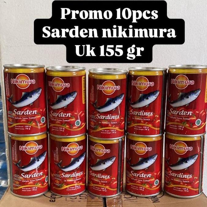 Paket 10pcs sarden nikimura uk 155gr/halal/cod/exp 2028 HT