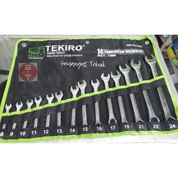 KUNCI 14 PCS RING PAS 14PCS COMBINATION WRENCH 8-24 8 - 24 SET TEKIRO ORIGINAL DAN TERPERCAYA