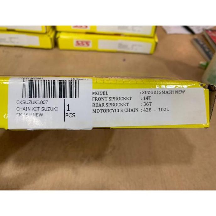 Promo SSS Chain Kit Gear Gir Set Suzuki Smash 110 Original Diskon
