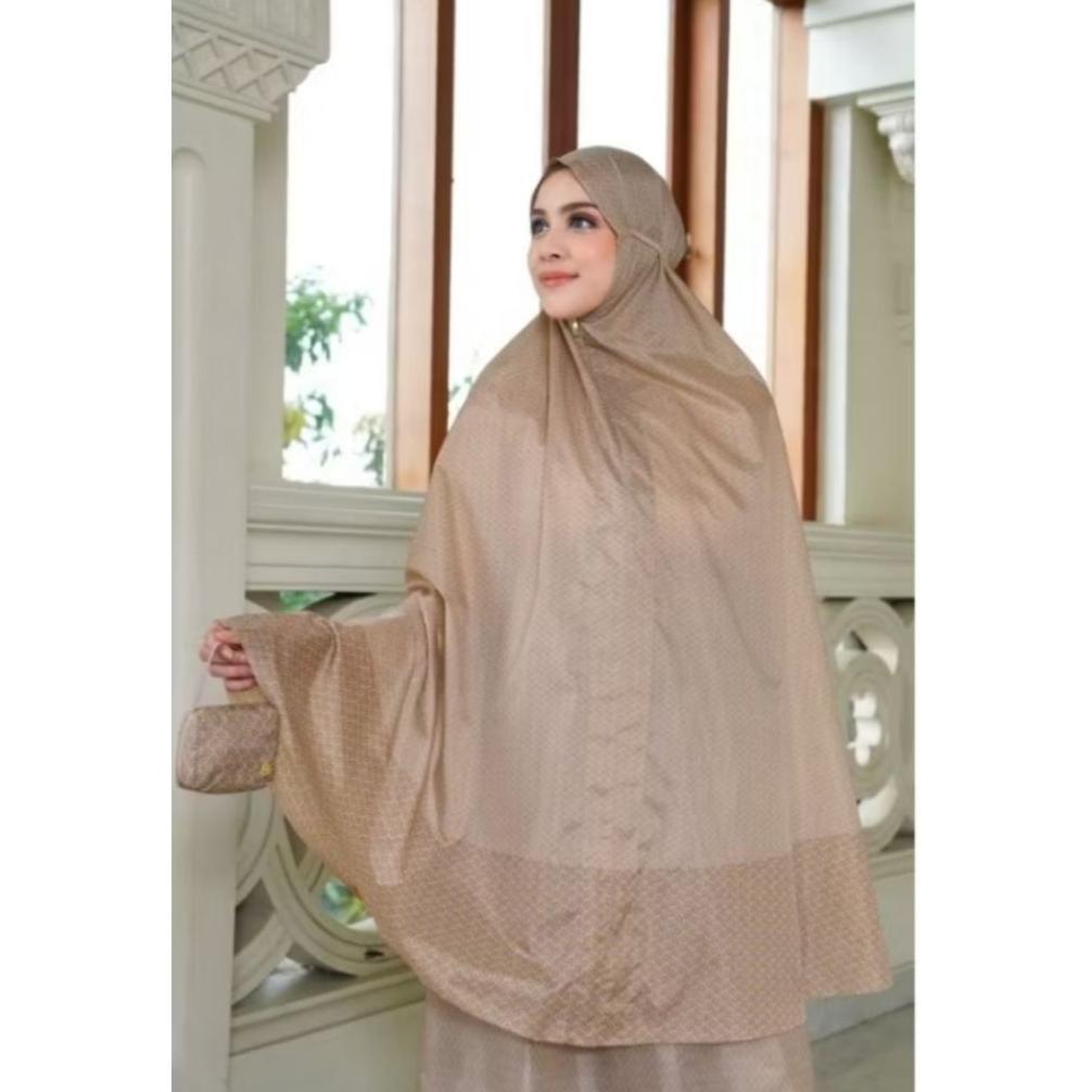 SALE Modinity  Mukena, Prayer robe Button scarves Basic with logo,, tapis de fleur with box  monogra