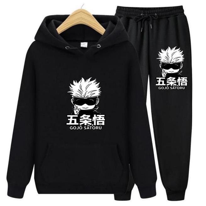Setelan Pria Hoodie Setelan Pria Hoodie Dan Celana Jogger Gojo Mini