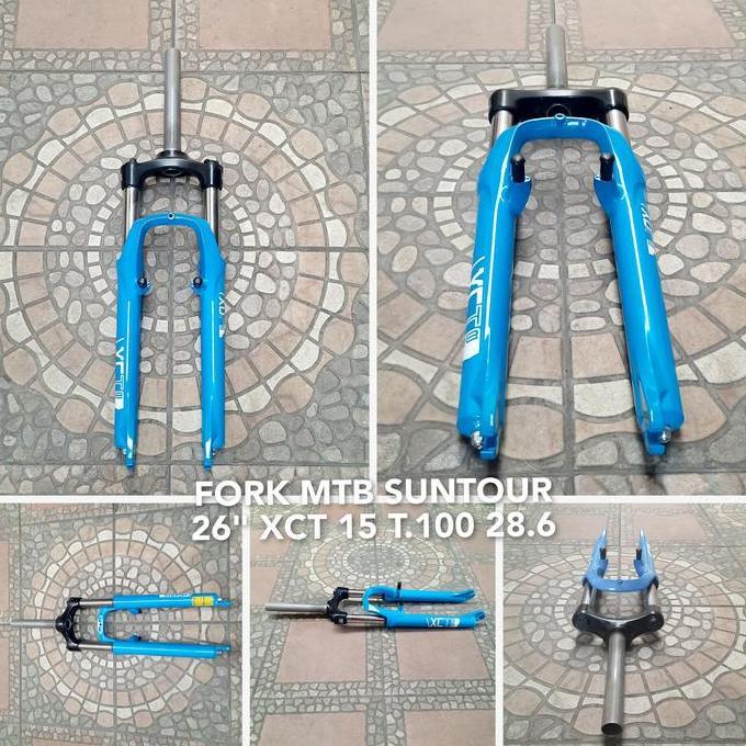 FORK MTB SUNTOUR 26" XCT 15 T.100 28.6 VBRAKE ONLY ORIGINAL DAN TERPERCAYA