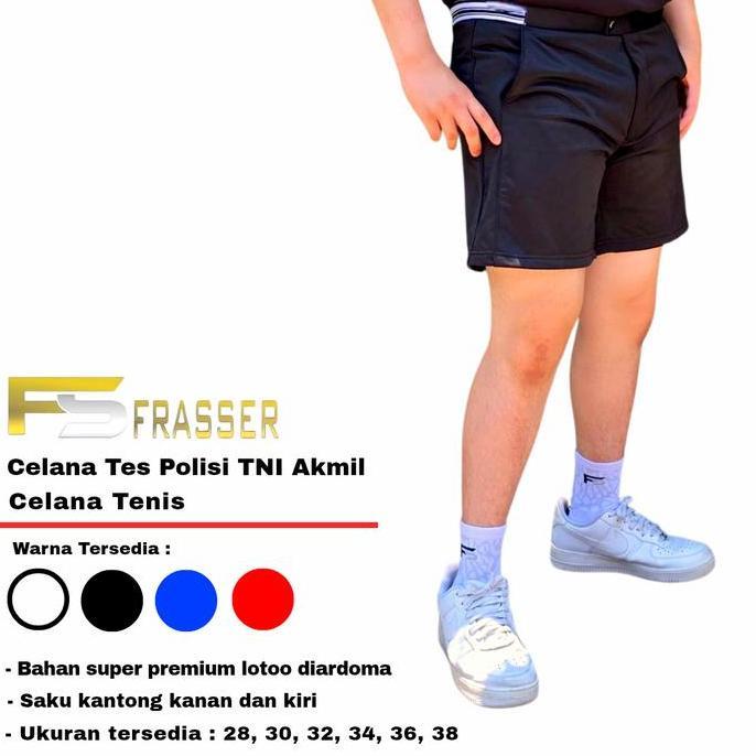 Celana Tes Polisi TNI Akmil Celana Pendek Celana Tenis 100% CPDK - 20