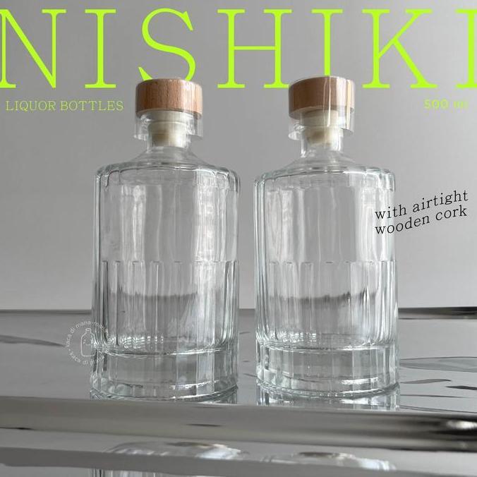 Botol kaca liquor NISHIKI bottle - botol kaca liquor NISHIKI