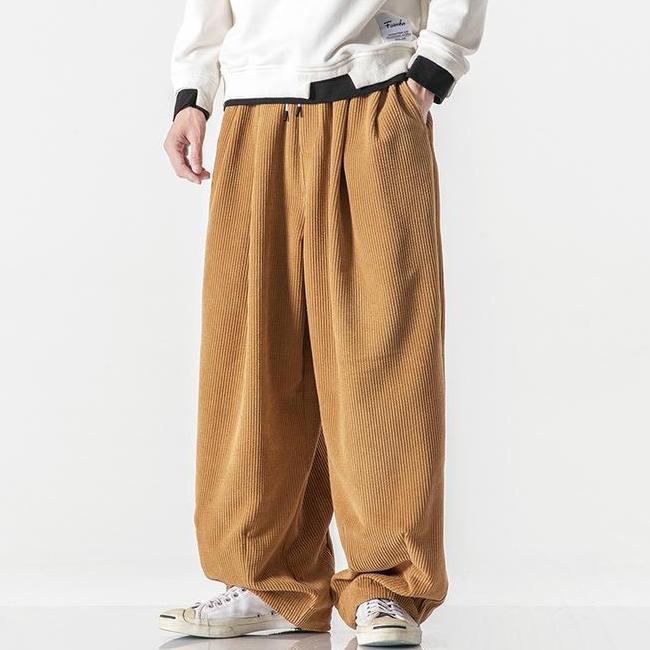 Celana Panjang Pria Celana Khaki Bahan Corduroy Baggy