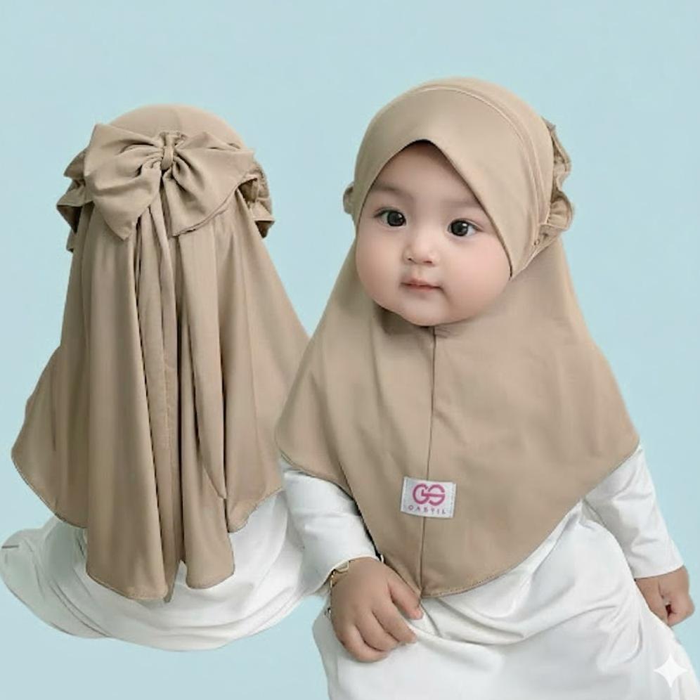PROMO GASYIL Jilbab Anak Bayi 0-6 bulan 1-8 tahun Hijab Anak Pita Ricis Sakura | Kerudung Anak | Hij