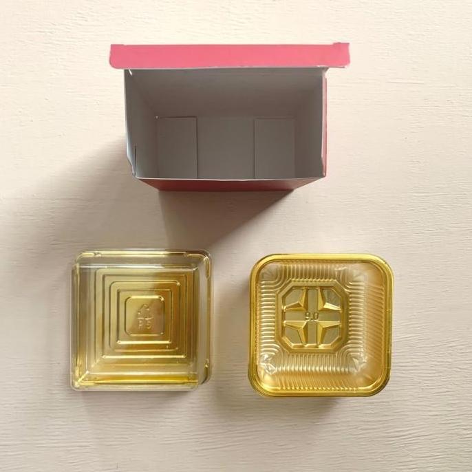 (Isi 4) Box Mooncake Satuan Kotak Kue Bulan Dus Mooncake 125gr - 180gr