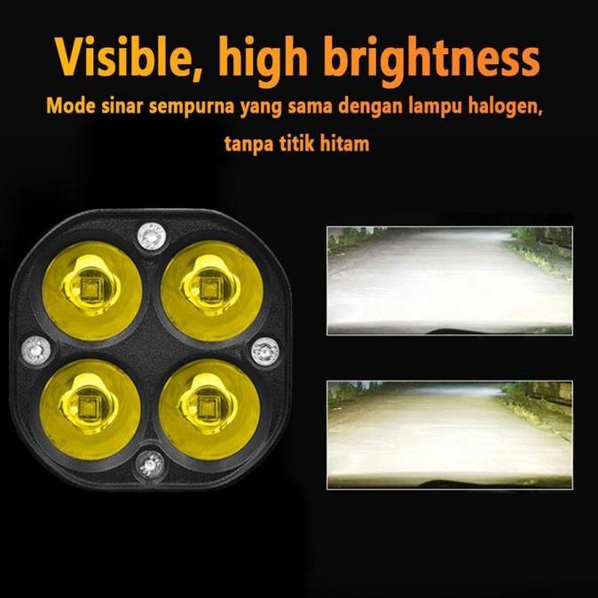 SUPER HEMAT - 2PCS Lampu Sorot Tembak LED Cr-ee Bar CWL 4 Titik Mata 40 Watt Mobil Motor 40W 9 - 36 