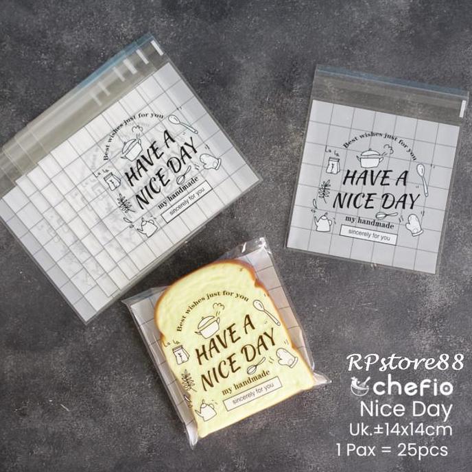 Plastik Roti OPP Motif Bunga 14x14 Plastik Kue Cake Roti Tawar Sobek