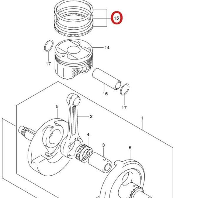 Ring Seher Ring Piston Set Satria FU 150 SGP Original