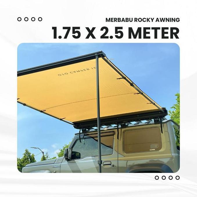 Side Awning Mobil MERBABU ROCKY dari OTO CAMPER ID Size 1.75 x 2.5 Khusus Jimny untuk Camping Outdoo