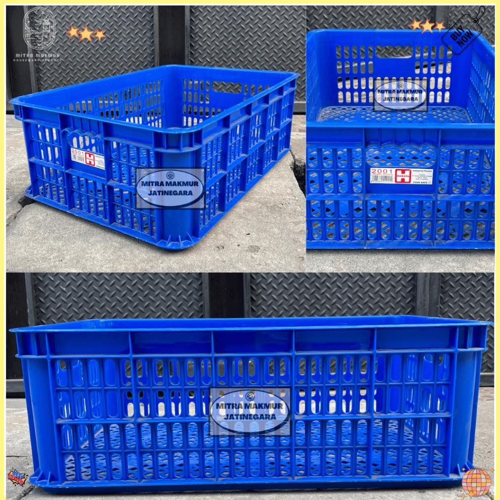 Keranjang Industri Hanata 2001 Kontainer Krat Plastik Tebal Hanata 2001 Kontainer Box Lubang Terlari