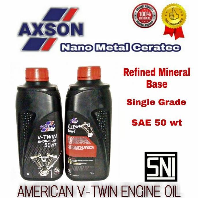 HARGA TERBAIK - Axson Lube : REFINED MINERAL BASE SINGLE GRADE SAE 50 WT 1L-Oli harley