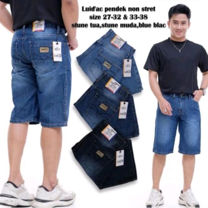 Celana Pendek Fashion New Lqis Pria Distro Jeans Denim