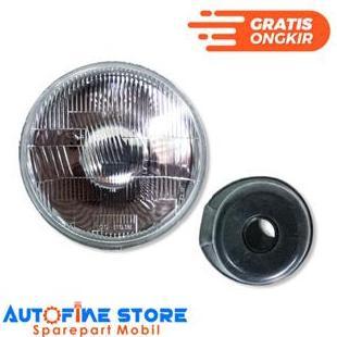 Headlamp lampu halogen H4 universal bulat round DEPO universal 7inch