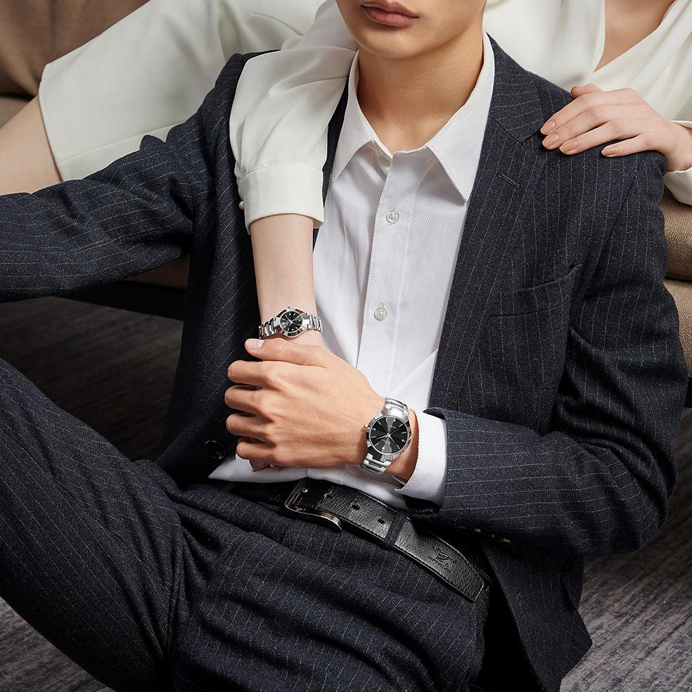 ORIGINAL BIDEN Jam tangan Couple Anti Air Mode Santai Kuarsa jam tangan pria jam tangan wanita