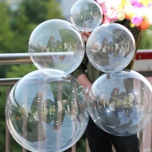 Balon PVC 20 Inch Transparan Bening Putih Bobo Balon Dekorasi Bogor