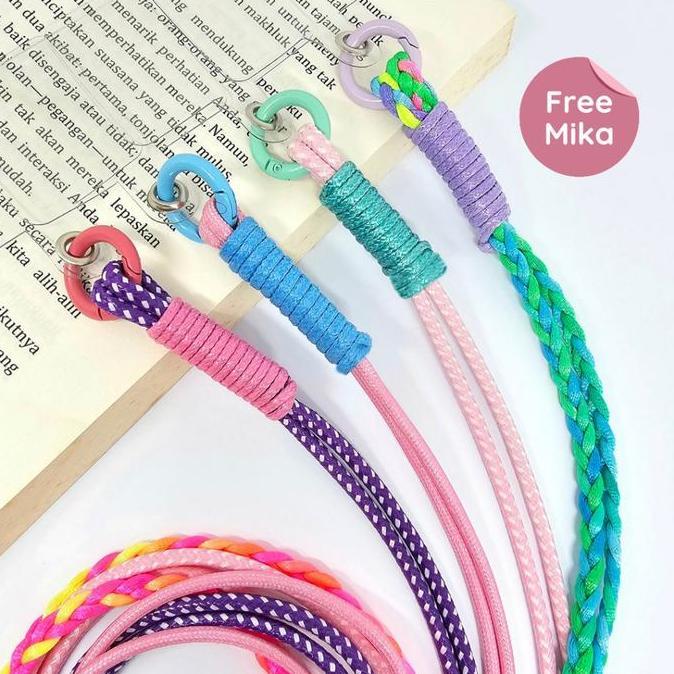 (Sudah Termasuk MIka Gantungan HP) Part 3 Lanyard HP Tali Gantungan Leher Model Nagita / Tali Sling 