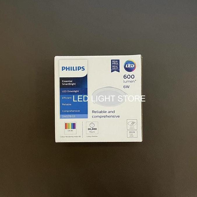 TERMURAH - PHILIPS DN027B G3 6W 6Watt LED6 - LED Downlight Recessed